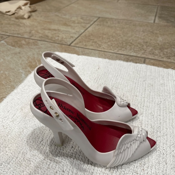 Vivienne Westwood Anglomania + Melissa angel wing sling back pumps - Picture 2 of 5